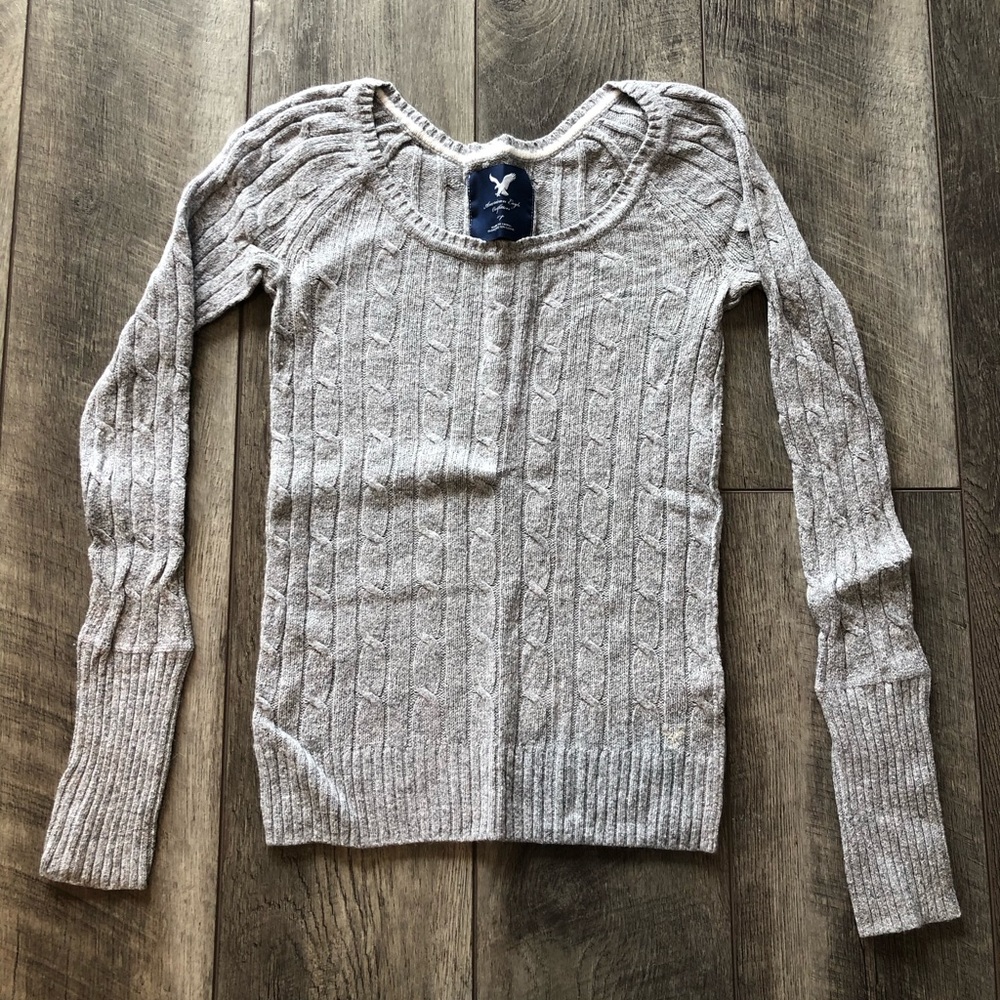 American Eagle cable knit sweater
